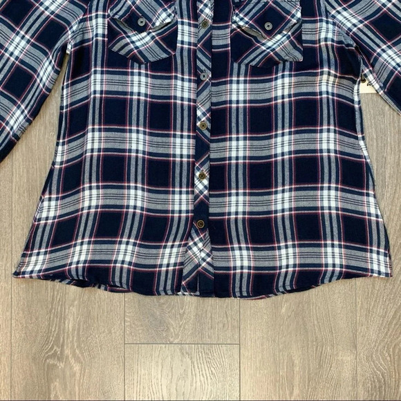 Anthropologie Ash and Ember Women's Button Down Shirt Plaid Flannel Size XS - Picture 10 of 16